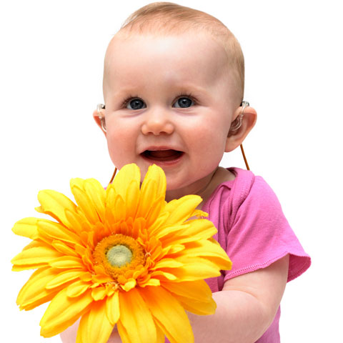 child with flower