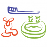sink and toothbrush line drawings
