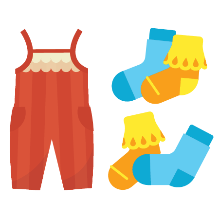 drawing of children's clothing