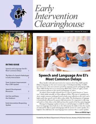 Summer Newsletter focuses on Speech and Language Development